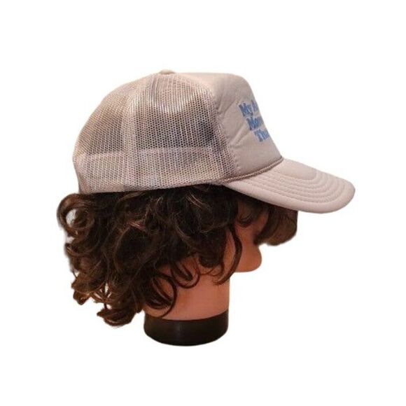 Vintage 90s Otto Snapback Trucker Hat Rope My Animal Is More Modern Than Yours - Picture 4 of 7